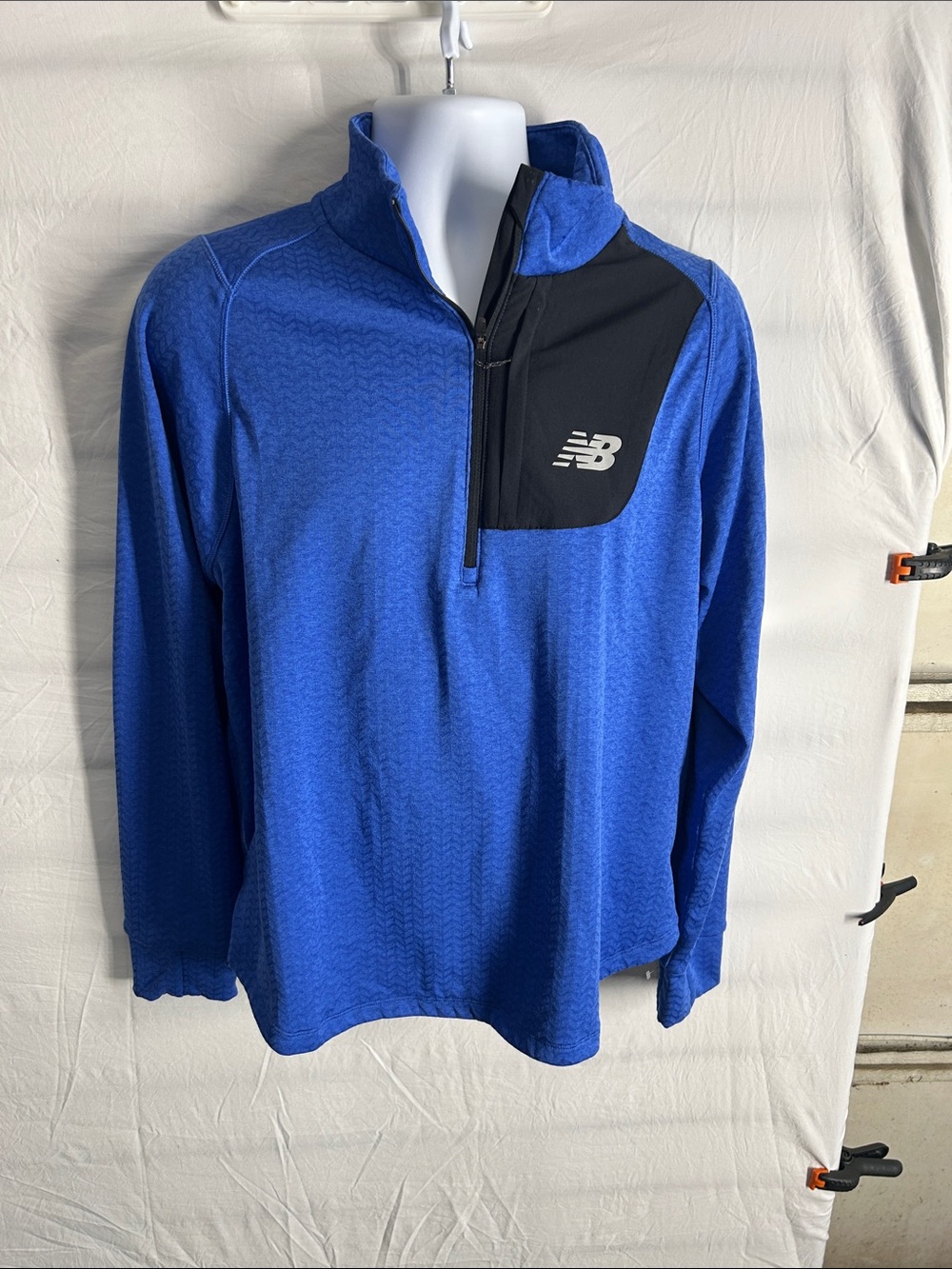 New Balance Men’s Blue Quarter-Zip Pullover Jacket